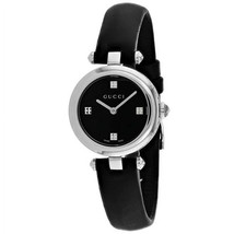 Gucci YA141506 Diamantissima Black Dial Black Leather Ladies Watch - £391.67 GBP