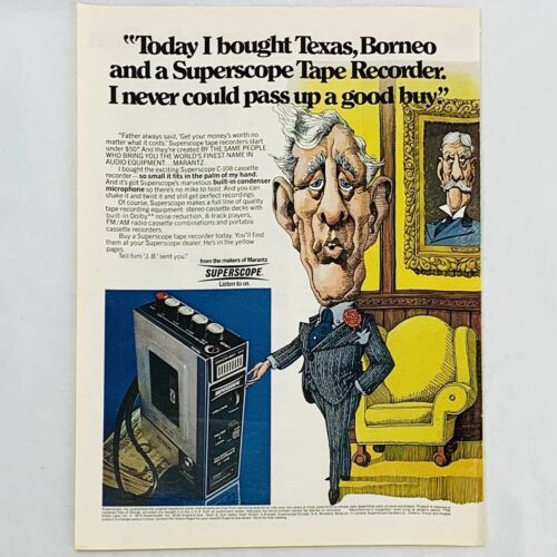 Vintage 1970&#39;s Marantz C-108 Superscope Cassette Player Magazine Print A... - $6.62