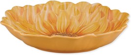 Sunflower Petal-Shaped Melamine Serving Bowl, BPA-Free Floral Design Bowl. - $29.50