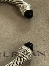 David YURMAN 7mm cuff bracelet Onyx and Diamond Bracelet Medium - £520.84 GBP