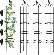 4 Pack 6 ft Garden Obelisk Trellis for Climbing Plants Outdoor Rustproof... - £41.91 GBP