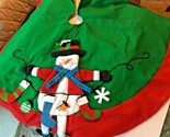 St. Nicks Choice Snowman Christmas Tree Skirt 23” wide 120” approx.  SKU... - $31.18