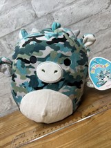 NWT 2021 Squishmallow  KellyToy Keanu Camouflage Dragon 8&quot;  HTF Rare Exclusive - £14.35 GBP