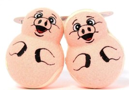 2 Count Fuzzballz Pink Pig Squeeze Me I Squeak Bouncing Toy Ball - $17.99