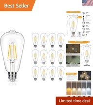 Versatile 12 Count LED Filament Bulbs for Indoor &amp; Outdoor Lighting, 450LM - $82.99