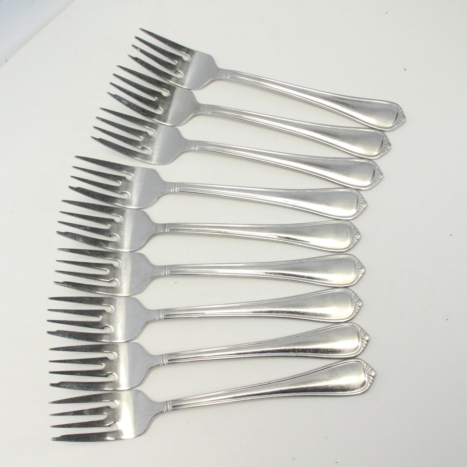 RSVP Stonegate Salad Forks 7&quot;  18/10 Stainless  Lot of 9 - $48.99