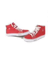 Vintage Ralph Lauren Mens 8.5 Distressed Spell Out High Top Sneakers Sho... - $34.60