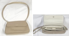 Liz Claiborne Tan Shoulder Purse Handbag 12&quot; x 6.5&quot; Polyester Built in Wallet - $39.55