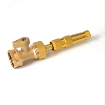 3/4&quot; Garden Water Hose Nozzle Shutoff Valve Brass Heavy Duty 3/4&quot; GHT Co... - $13.66