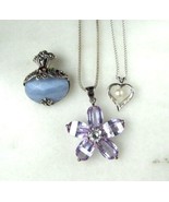 Lot of Sterling Silver Jewelry Amethyst Blue Lace Agate Pearl Marcasite ... - £54.53 GBP