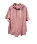 George Womens 3XL Pink Hooded Sweatshirt Short Sleeve Kangaroo Pocket At... - $22.98