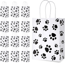 20 Pcs Puppy Dog Paw Print Gift Bags with Paper Twist Handles, Dog Gift Bags Pap - £14.09 GBP