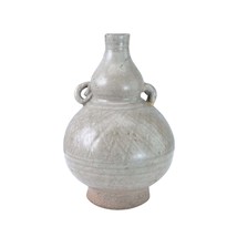 15th Century Thai Sawankhalok celadon Tall bottle or Vase with incised d... - $337.84