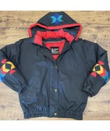Rare Vintage London Fog XS Hooded Aztec Ski Puffer Jacket Removable Lini... - $1,310.10 MXN