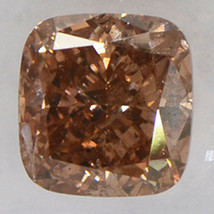 Cushion Shape Diamond Natural Fancy Brown Color 0.71 Carat SI2 IGI Certificate - £664.55 GBP
