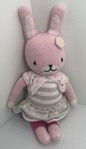 Cuddle And Kind Chloe Pink Bunny Rabbit Knit Plush Toy Made in Peru 16” - £12.44 GBP