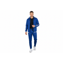 Men's Monte Carlo Turkey Jogging Suit 2pc Jump Set Stretchable 95183 Royal Blue image 3