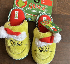 Dr. Seuss Grinch Size 2/3 Green Christmas Slippers - Grinch Boys Unisex Kids - £21.32 GBP