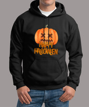 happy halloween scary pumpkins Unisex Black Hoodie - £32.06 GBP