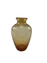 Small Art Amber Solid Clear Glass Bud Flower Vase 5-inch - $5.35