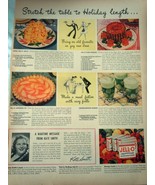 Jell-O Stretch The Table to Holiday Length WWII Advertising Print Ad Art  - $9.51 CAD