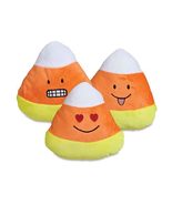 MPP DOG TOY! Emoji Candy Corn Dog Toys Funny Face Halloween Plush 6&quot; Pic... - $10.35+