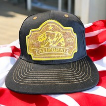 California State SnapBack Black Hat Embroidered cork backing CA Cap Hat - $14.80