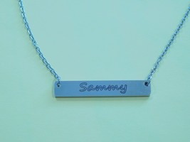 Personalized Engraved Heart Necklace • Engraved Jewelry Gifts for Mom  - £3.98 GBP