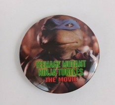 1991 Teenage Mutant Ninja Turtles The Movie Leonardo 2&quot; Pin Button - $5.36 CAD