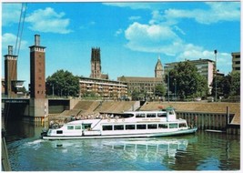 Postcard Duisburg Germany Swan Bridge Tour Boat - £2.24 GBP