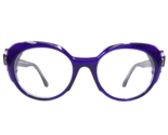 Struktur Gafas Monturas The ELIXIR Purple Clear Ojo de Gato Redondo Grueso - $325.92