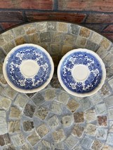 2 Vintage Villeroy &amp; Boch Blue Porcelain Burgenland Saucer 5-1/4&quot; W Germany - $12.35