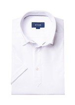 Eton Men&#39;s Contemporary-Fit Pique Polo in White-Size 2XL - £80.10 GBP
