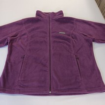 Columbia Sportswear XL1322 Women’s Wine Fleece Jacket Zipper Pocket Logo Size 2X image 12