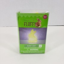 Happy Go Fluffy Yellow Bunny Night Light  - 6 Color Changing Lights NIB - £4.66 GBP