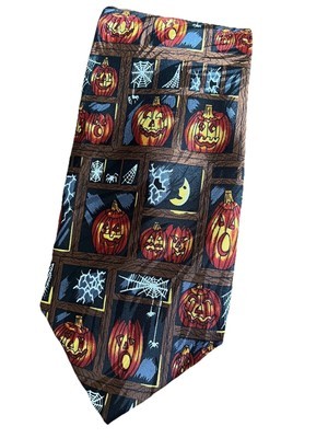 Keith Daniels Halloween Jack O Lantern Tie 199 Pumpkins Volume 2 Handmade - $11.86