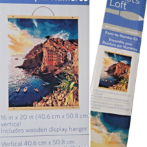 NEW Artists Loft Paint By Number Kit Challenging Italian Seaside Villas 16x20 - £14.72 GBP