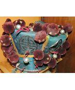 Chinese Hat hand made Silk blown glass balls ANTIQUE Opera Theatre Cerem... - $62.99