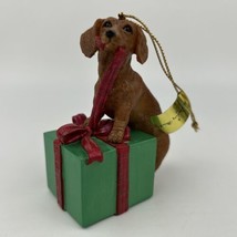 Danbury Mint Delightful Dachshund Christmas Ornaments All Wrapped Up - £14.77 GBP