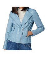 Leather Jacket Women Womens Biker Size Moto Motorcycle Soft Vintage Zip ... - $2,580.42 MXN