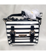 kate spade New York Scout Patent Leather Black and White Striped Bag w/2... - £47.95 GBP