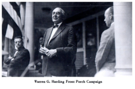 Warren G Harding Front Porch Campaign Harding Home and Memorial Ohio Postcard - £5.42 GBP
