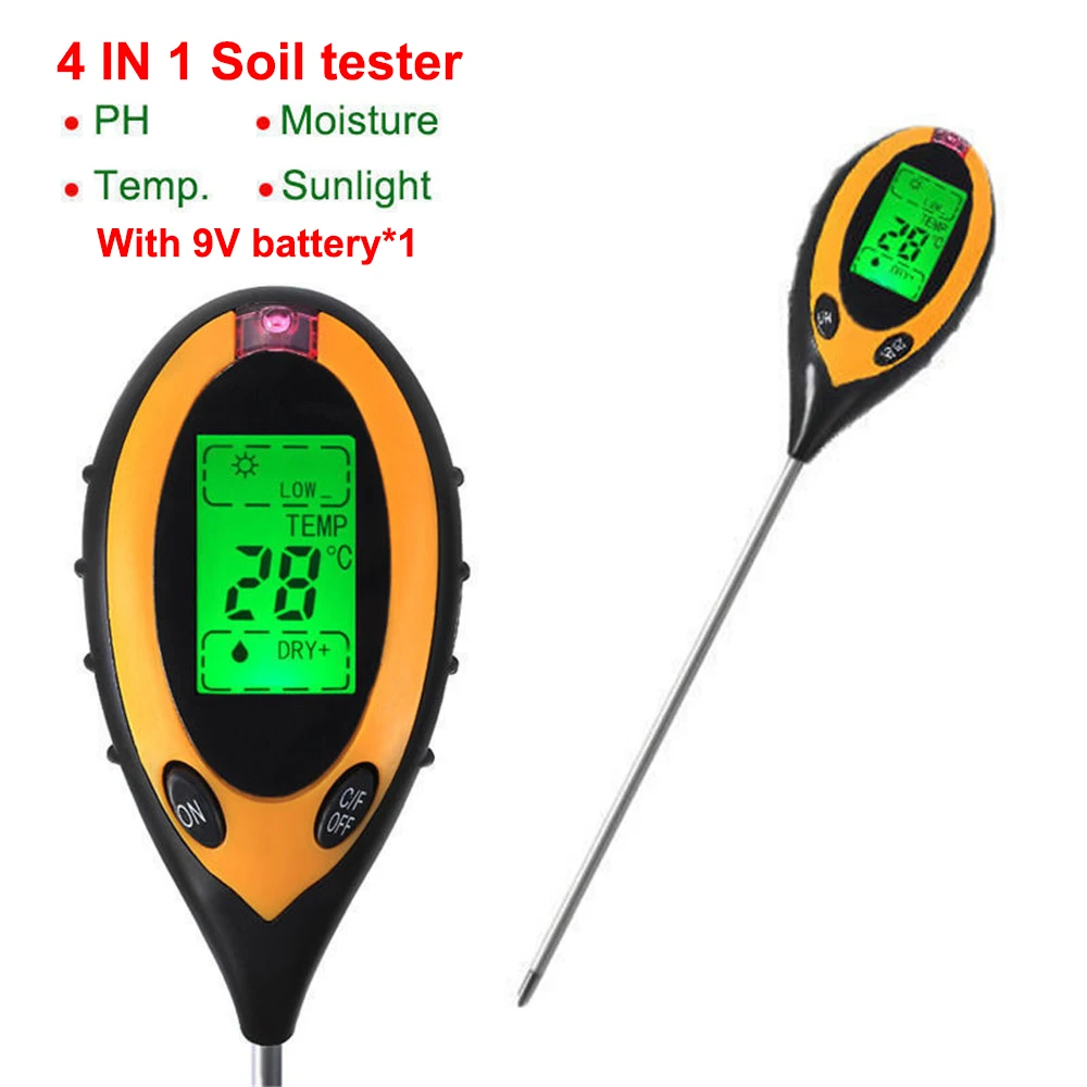 Soil PH Tester, 3/4 In 1 PH Light Moisture Acidity Tester Soil Tester Moisture M - £158.06 GBP