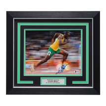 Usain Bolt Autographed Signed Framed Photo Jamaica Olympics RIO Gold Bec... - £381.38 GBP