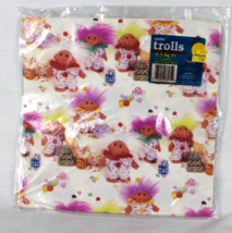 Norfin Trolls Christmas Birthday Gift wrap 2 Sheets 20&quot; X 30&quot; NIP Sealed Vintage - $12.16