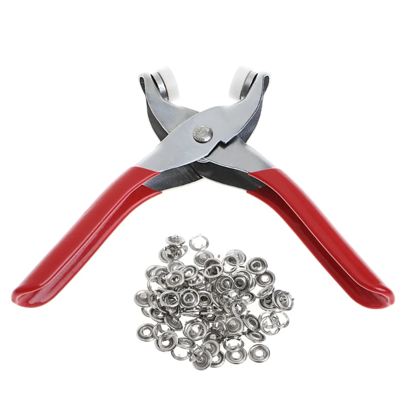 House Home 100pcs 9.5mm Metal Sewing Prong Rings Aons Press Studs Pliers Snap Cr - £26.37 GBP