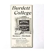 Burdett Business College 1897 Advertisement Victorian Boston School ADBN1A7 - €8,58 EUR