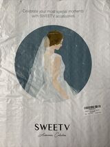 Sweety Wedding Veil White With Comb Tapered 35” Simple Single Layer Tulle - $11.76