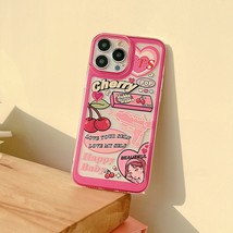 Sweet Retro Pop Cherry Girls Love Water Phone Case For IPhone 14 13 11 12 Pro Ma - £8.25 GBP