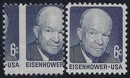 1393 - 6c Huge 2-Way Misperf Error / EFO &quot;Eisenhower&quot; Mint NH (Stk2) - £6.94 GBP